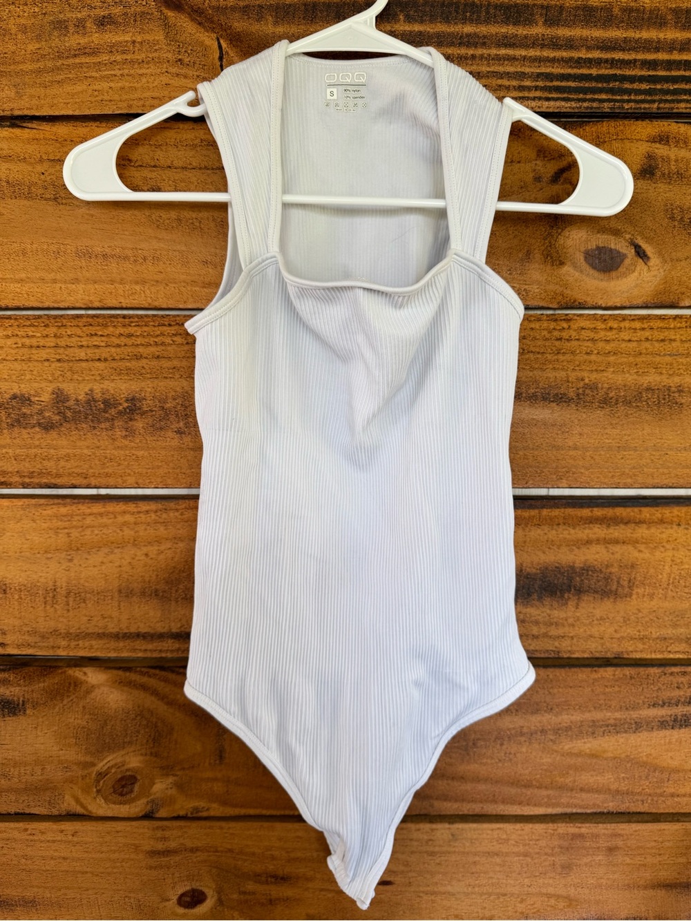 Ribbed Shapewear bodysuit in white size small